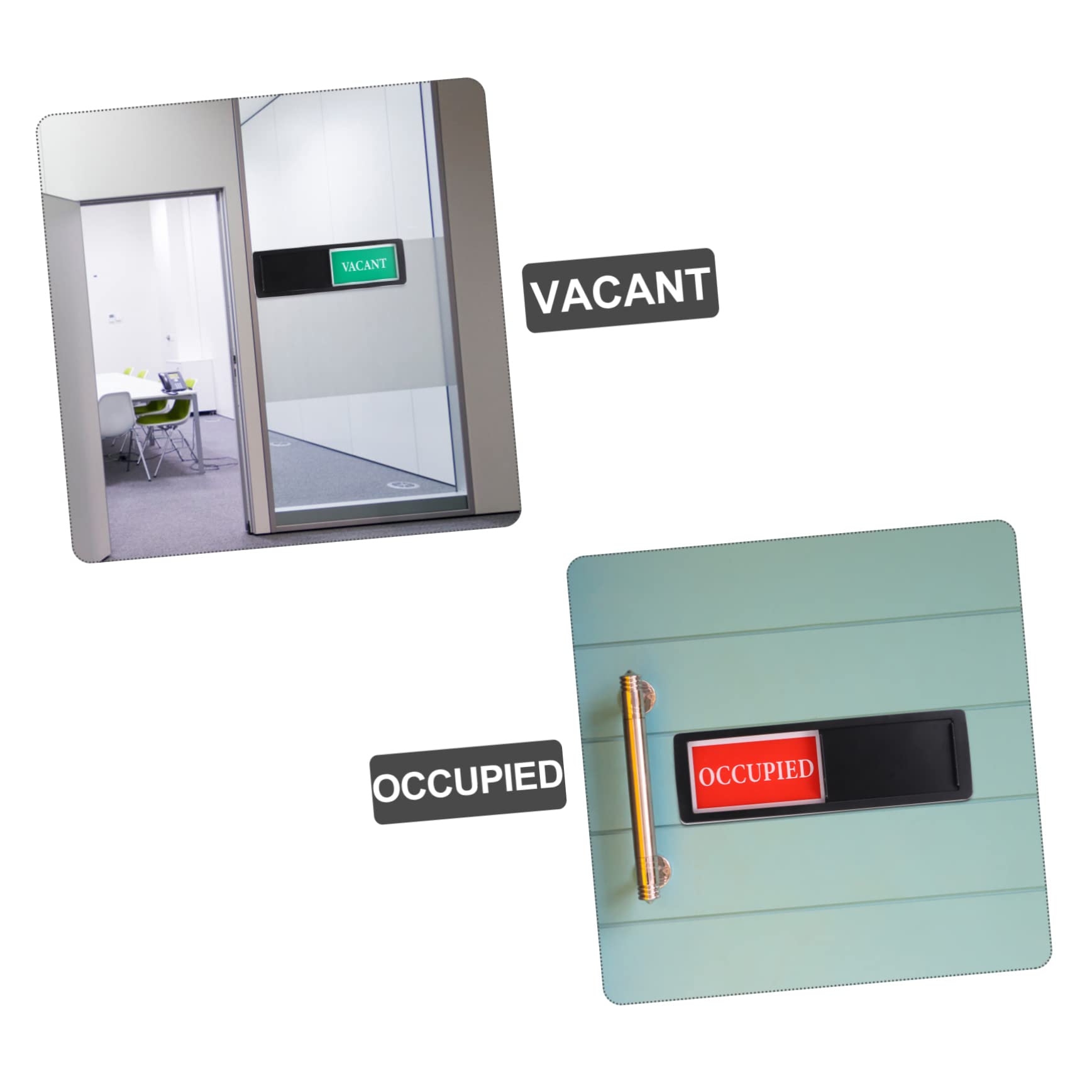 NUOBESTY 10piezas Señal De Privacidad Magnética Deslizante Para y Baño Indicador Vacante Ocupado Placa Para Sala De Conferencias y