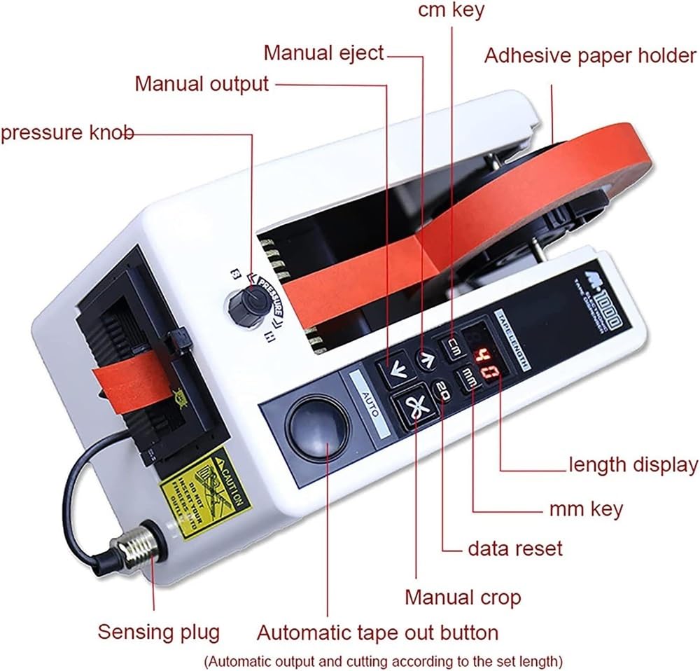 Robusto distributore Elettrico di Nastro Adesivo, Macchina Automatica per Il Taglio del Nastro Adesivo, taglierina Automatica per Adesivi con Doppia modalità au