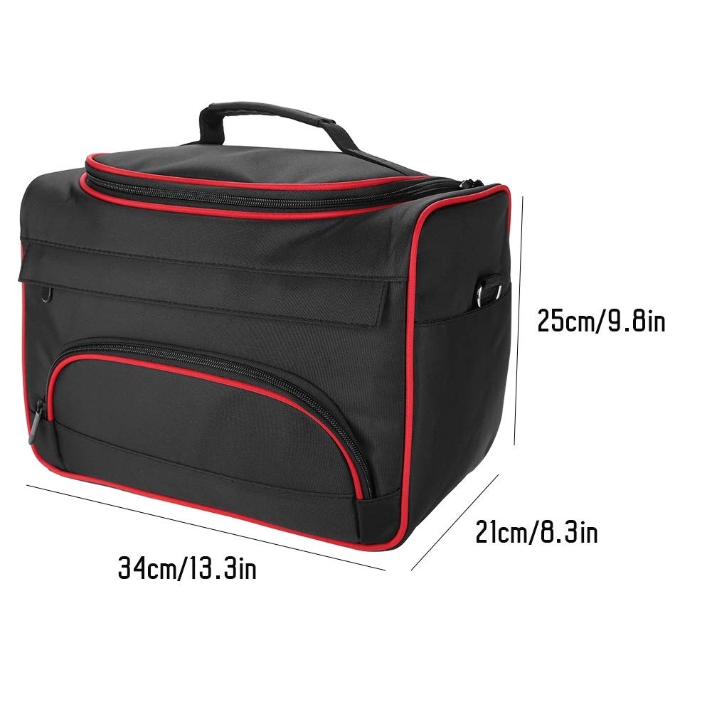 Petyoung Große Kapazität Pro Friseur Haar Ausrüstung Salon Werkzeug Tragetasche Reise Aufbewahrungstasche Tasche Schönheitssalon Werkzeug Aufbewahrungstasche (Color : Black)