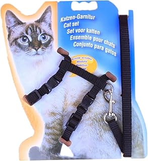Mipcase Arnês Para Gato Coleira Para Gato Coleira De Segurança Para Gato Corrente Para Gato Coleira Para Gato Arnês Ajustável Preto Coleira Para Gato Ajustável Coleira Para Gato Com Trela