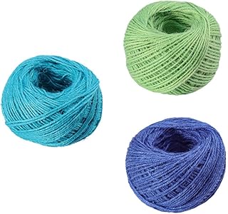 CORHAD 3 Pcs Burlap Rope Material Jute String Gift Packing Twine Natural Jute Rope Macrame Yarn Crafts Cotton Rope Supplies Rope String Garden Twine Decorate Gift Natural Twine
