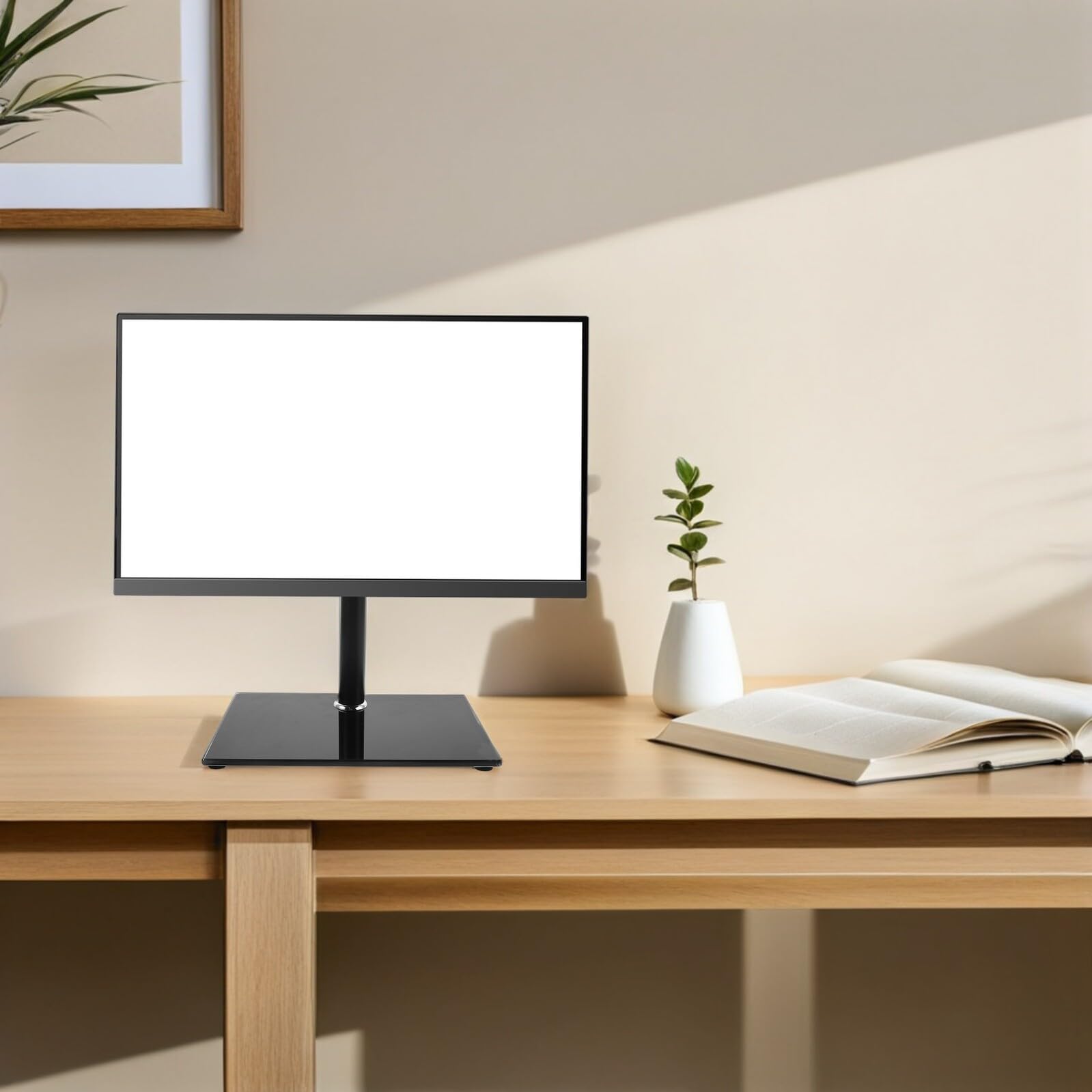Supporto per Monitor da Scrivania Altezza Regolabile e Montaggio Semplice, Compatibile Schermi Curvi e Piatti, per Computer da Ufficio e Uso Domestico