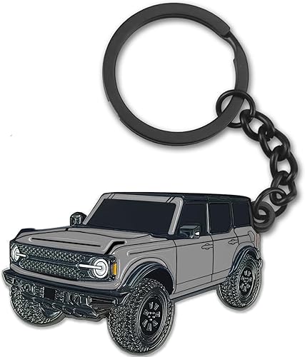 Miniatura 8 de Llavero de metal de 4 puertas para Ford Bronco Accesorios 2021 2022 2023
