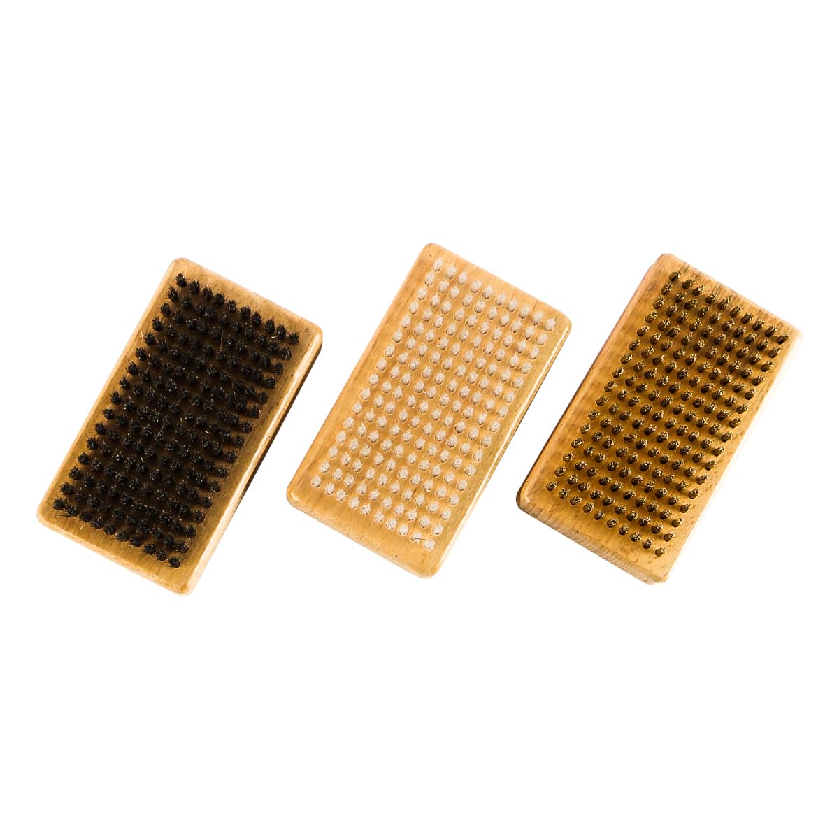Lot de 3 Brosses de Nettoyage pour Cire de Ski et Snowboard, Kit de Brosses en Nylon et Laiton
