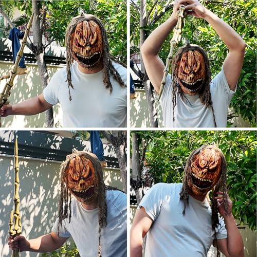 Costume de citrouille effrayant avec accessoires de cosplay de qualité - 4
