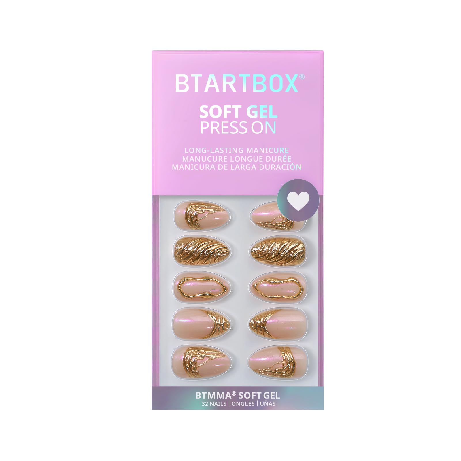 BTArtbox Press On Nails French Tips - 32 Pcs Short Square False Nails With Nail Glue and Adhesive Nail Tabs, No Fade Out Stick On Nails in 16 Sizes, Soft Gel Fake Nail for Women, Classic White — view 94