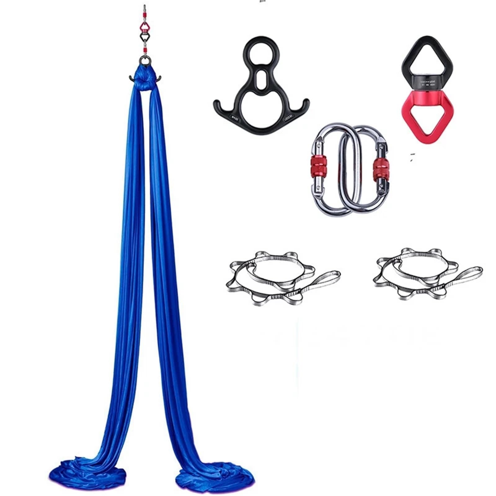Columpio Yoga Aereo Juego de hamacas aéreas for Yoga, 1,5x8M, Nailon, Equipo de Yoga for Fitness al Aire Libre, Hamaca, Baile acrobático