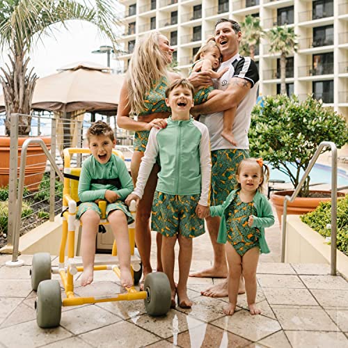 Image of SwimZip Girls' Ruffle One-Piece Swimsuit with UPF 50+ Sun Protection