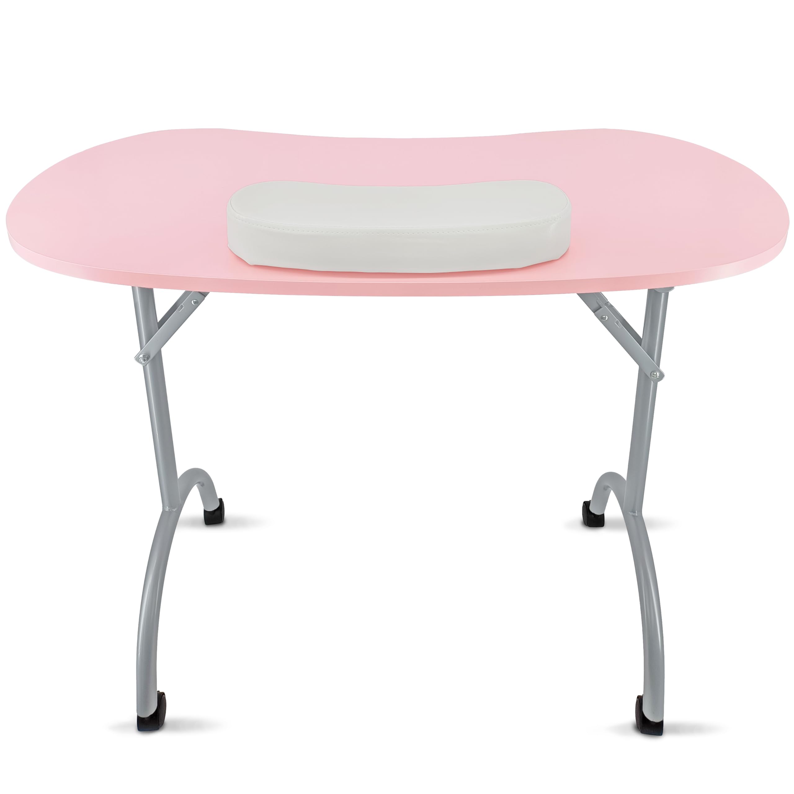 BELTOM® Mesa para manicura Plegable, con cajón y Bolsa de Transporte - 9,5 KG - 98 x 44 x 77 cm - Rosa