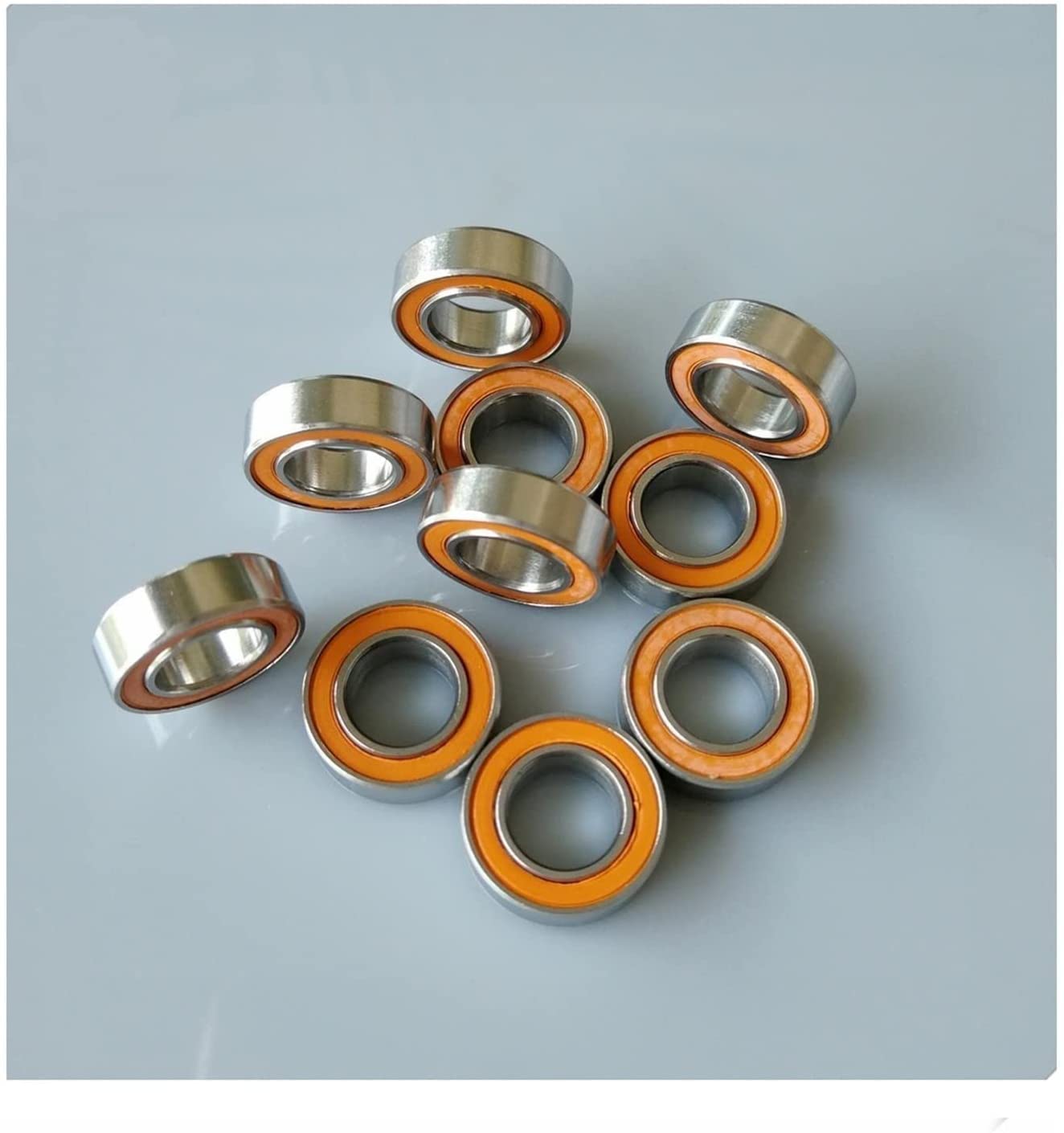JGNAYRKJQI 10Pcs Fishing Gear Reel Bearings SMR 137 2RS CB 7x13x4mm ABEC-7 440C Stainless Steel Hybrid Ceramic Ball Bearing