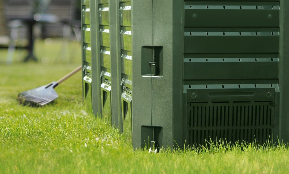 rg-vertrieb Garten Komposter 1200L Schwarz Modul Thermokomposter Kompostbehälter Kunststoff