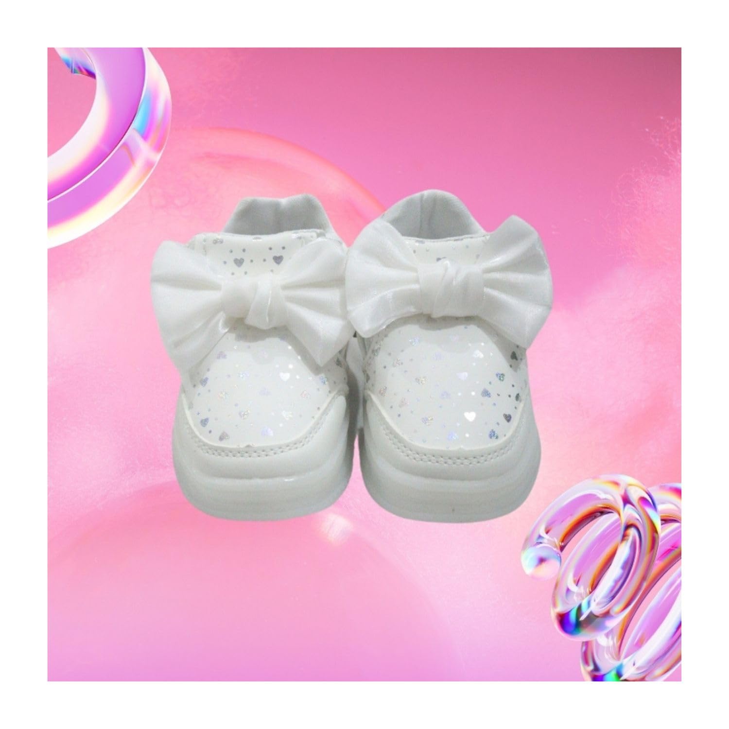 MOON MAMA All Print Led Bow Design Sneaker, Kids Light-Up Sneakers, Holographic & Colorful Design, Shoes for Kids 2 61Y38W8rtQL. SL1500