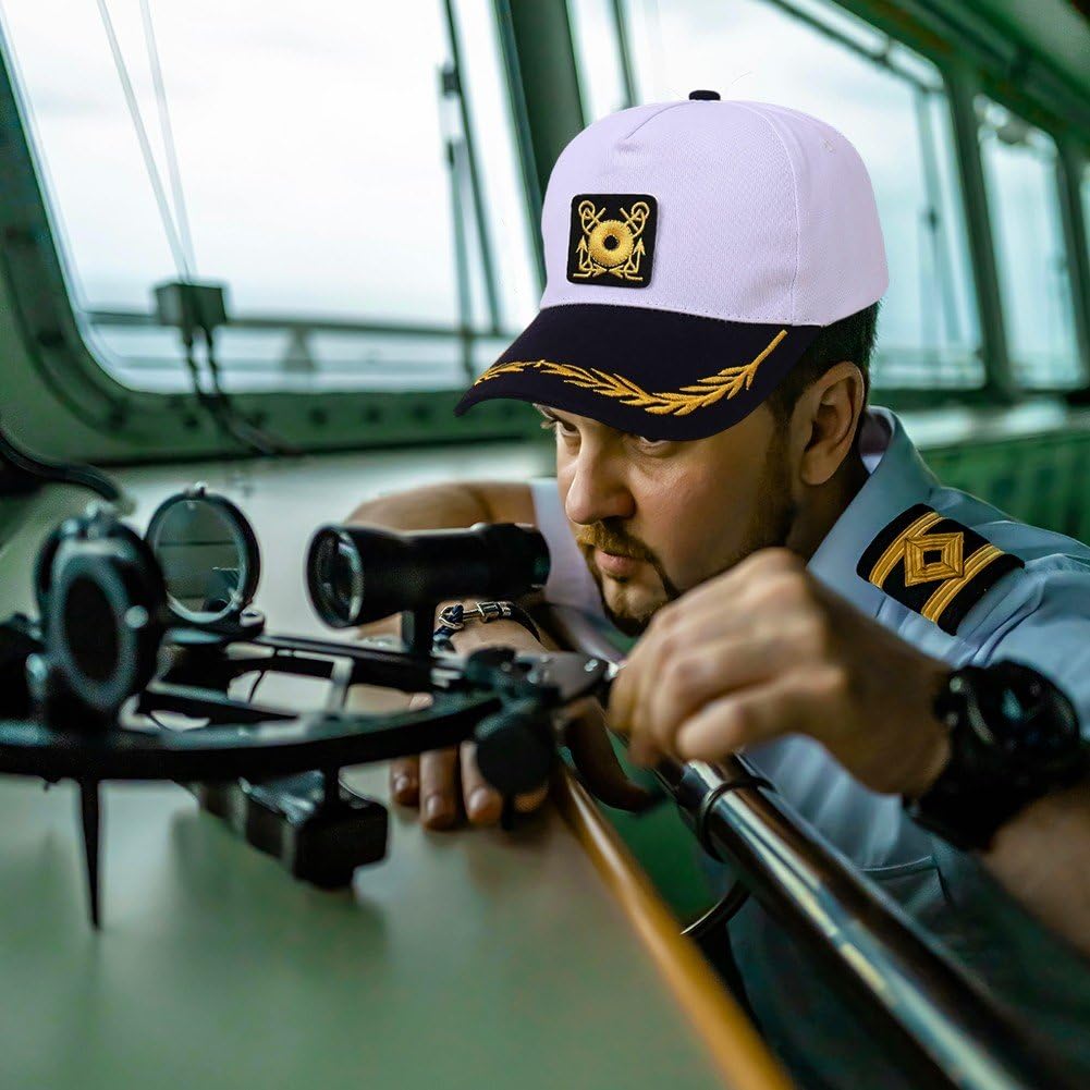 Unisex Captain Captain Captain Baseball Czapka z daszkiem z motywem morskim, czapka na podróż i wakacje na plaży.