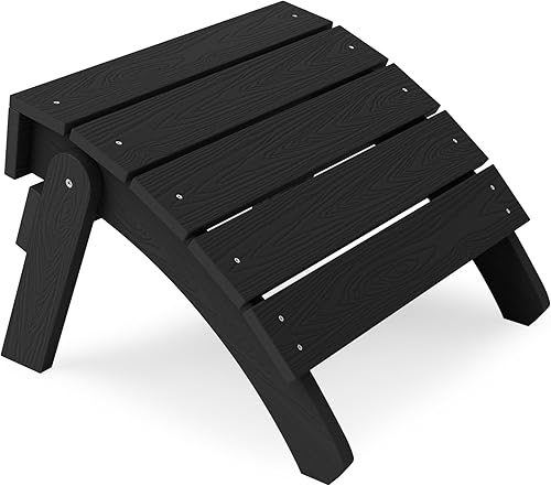 YEFU Adirondack - Otomana para patio, reposapiés Adirondack, reposapiés plegable, resistente a la intemperie para silla Adirondack, ampliamente