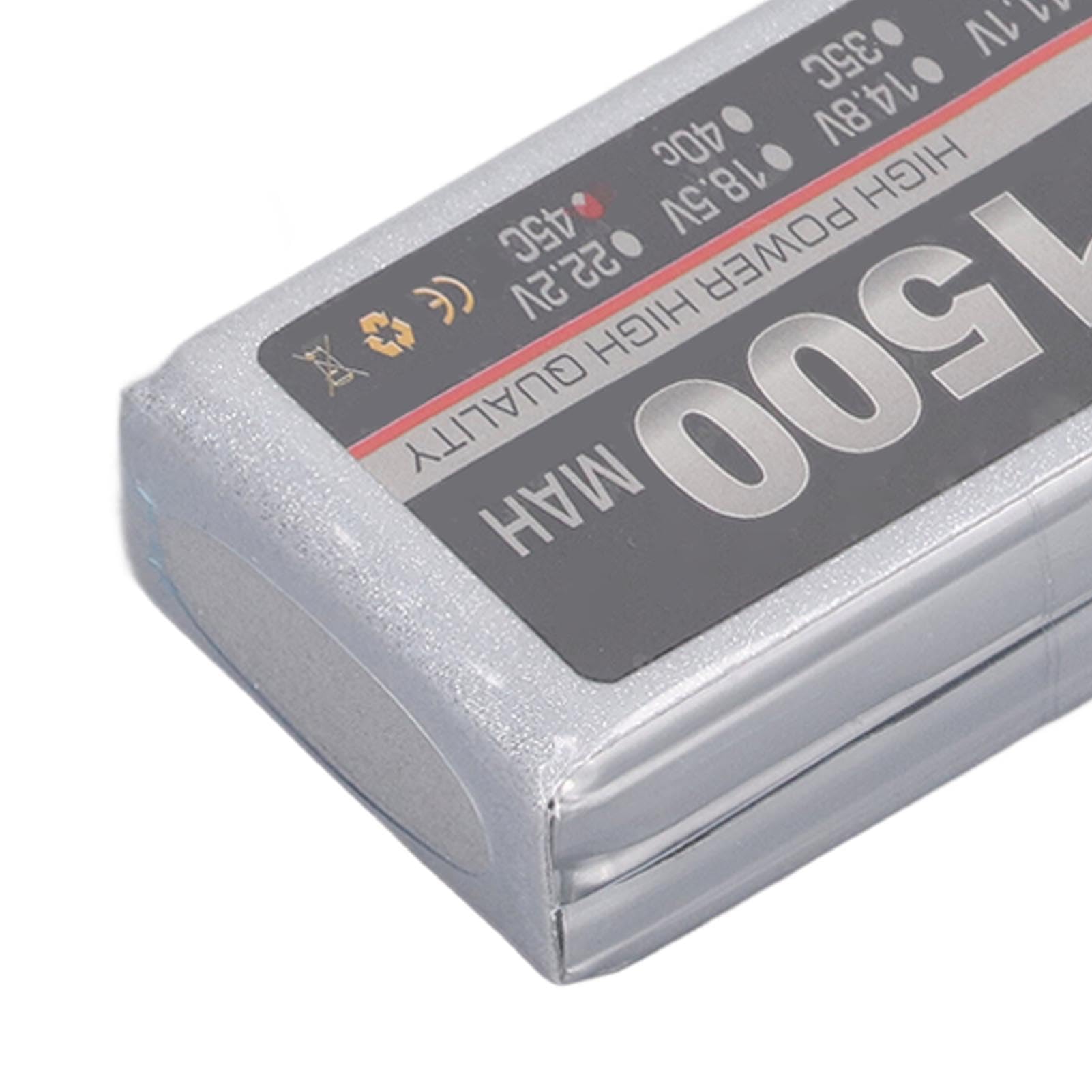 Batterie LiPo 2S 7.4V 1500mAh 45C, Batterie d'avion RC pour Modèle d'avion télécommandé RC (Prise en T)