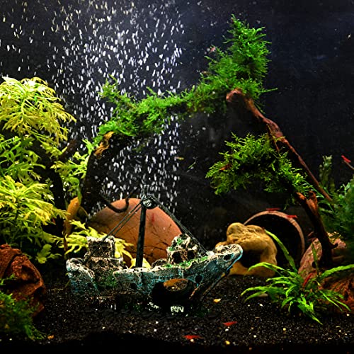 image for Raeasily Fish Tank Decoration - Aquarium Accessories,Shipwreck Decor,R