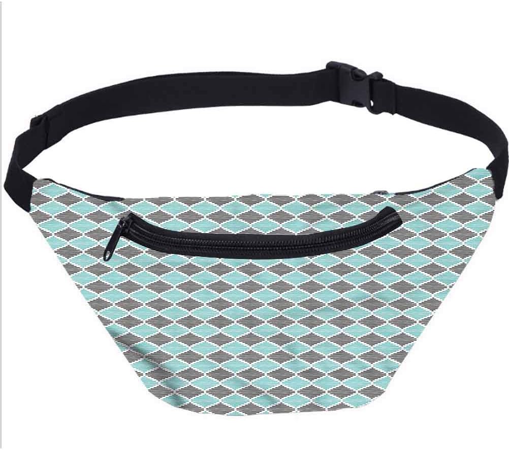 Stripes Fanny Pack,Vintage Line Design Waist Bag for Women Men Kids