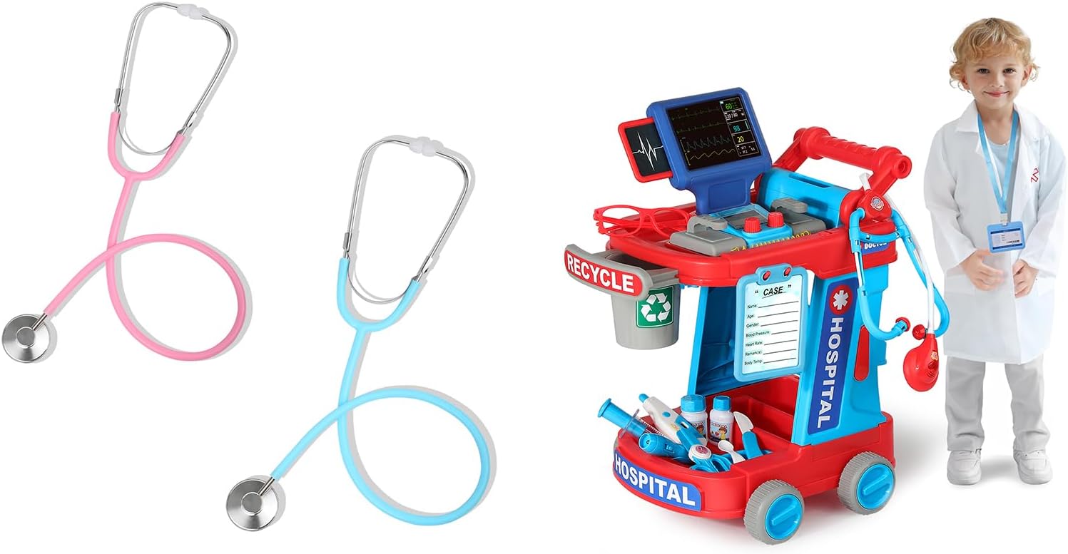 Toys for 2 3 4 5 Years Old Boy Girl Christmas Birthday Gift Pretend Play Doctor Kit and Kids Stethoscope Toy