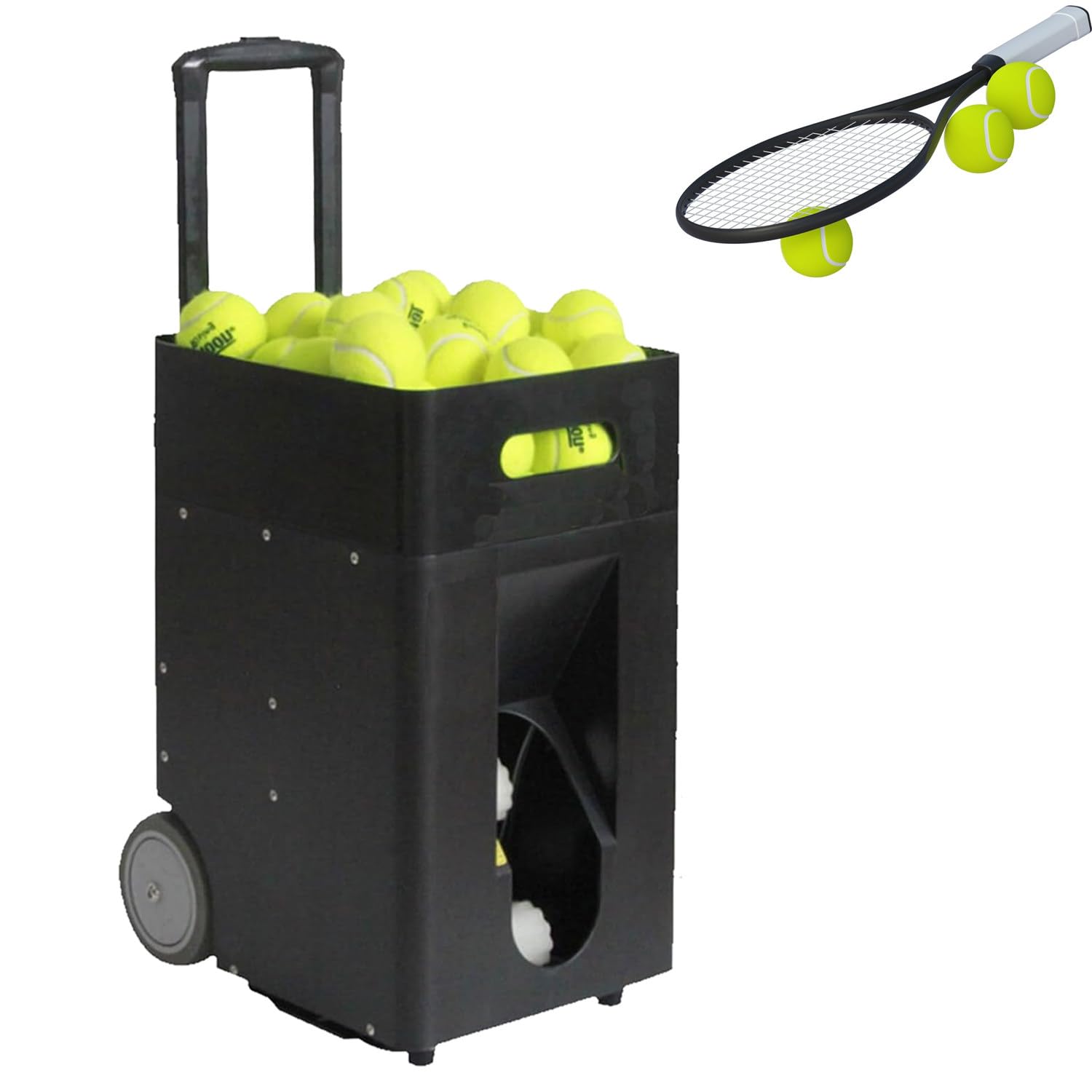 Lanzador Automático Pelotas Tenis,Lanzador Automático Pelotas Tenis,Alimentador Portátil Pelotas Tenis,Ejercicios Preprogramados Y Personalizados,Control Remoto Y Por Aplicación