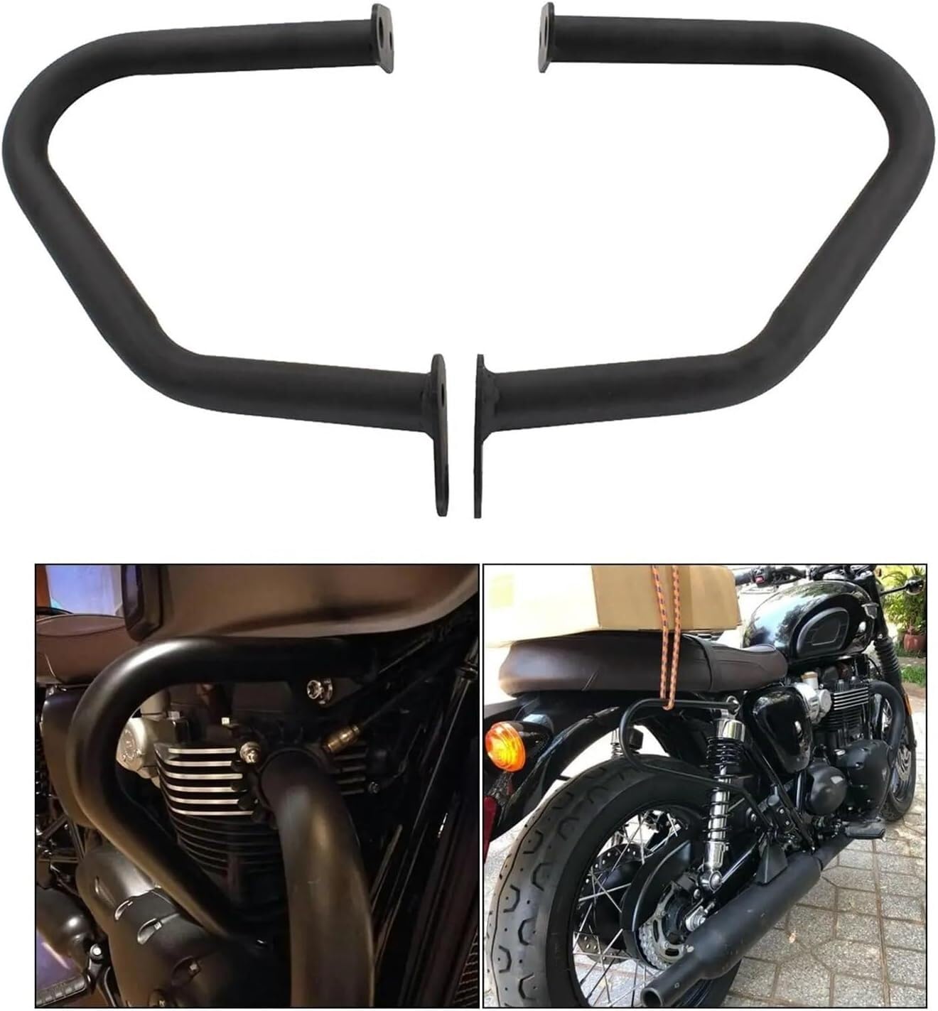 Barre protezione moto Barre paramotore per moto 1 paio nere per per protezione motore 200 2016-2019