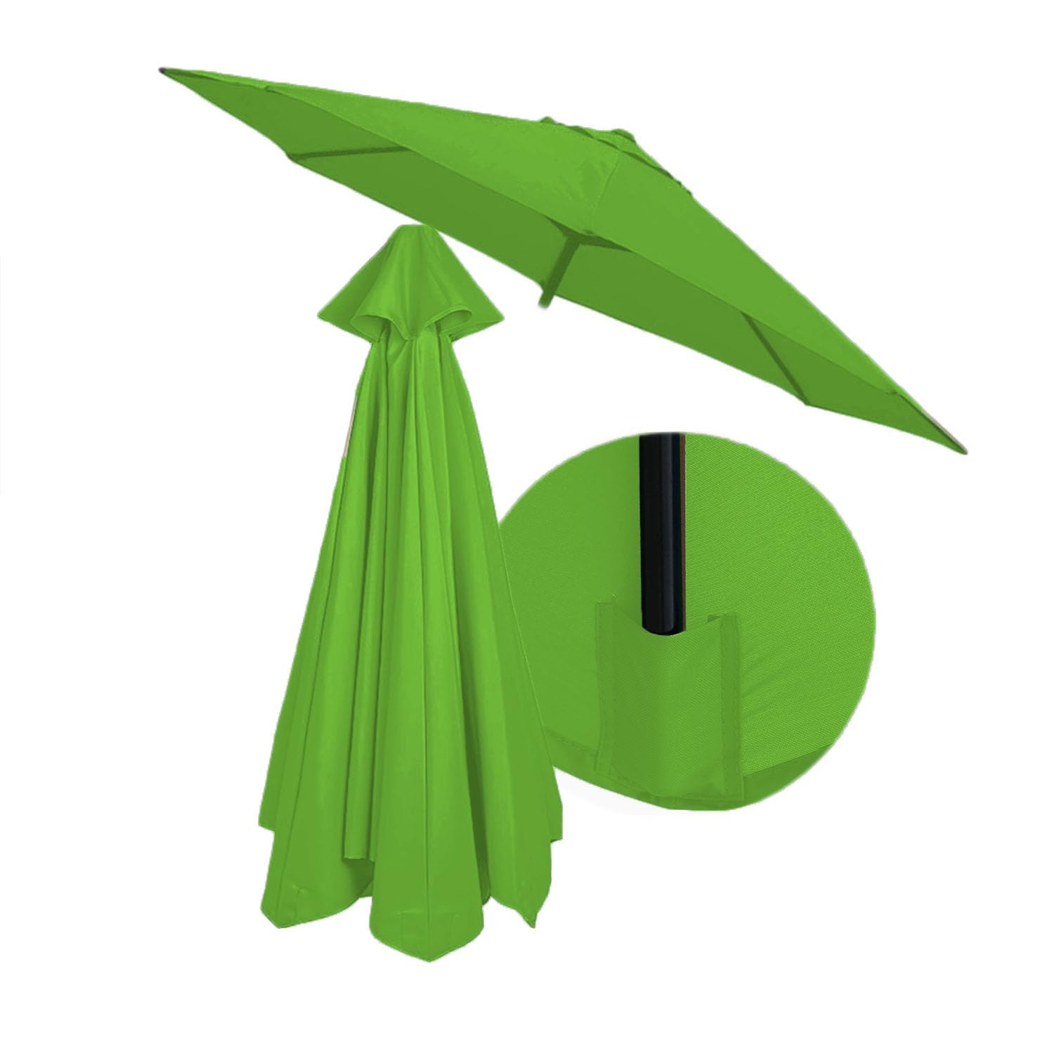 Pokrowiec na parasol na patio na 6/8 żeber 2 m/2,7 m/3,0 m, wodoodporny ochraniacz na parasol ogrodowy, okrągła osłona przeciwsłoneczna, baldachim, torba do przechowywania na basen podwórko i taras