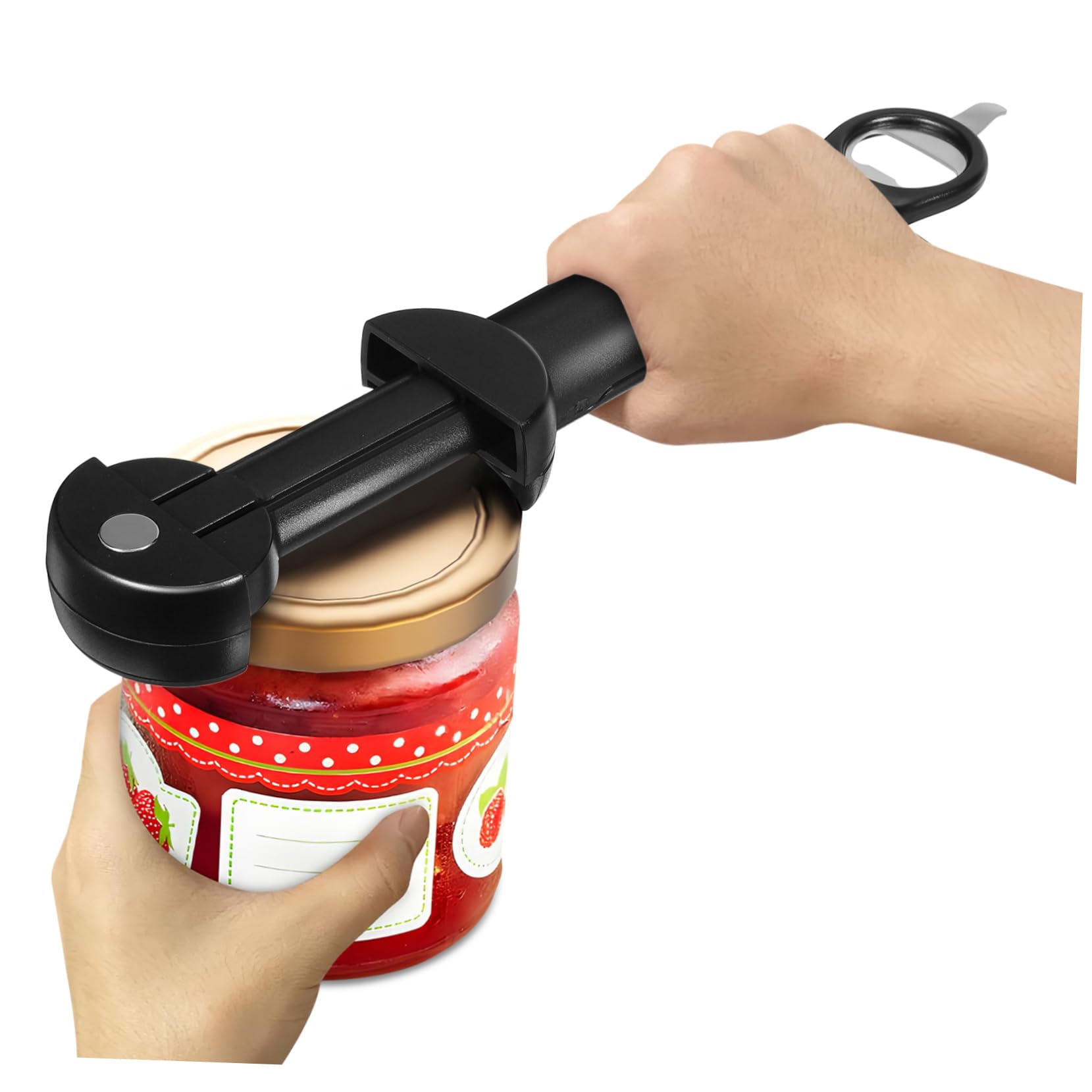 ULTECHNOVO 5piezas Abridor De Tarros Retráctil Inoxidable Abrebotellas Multifuncional Para Cocina Diseño y Antideslizante Para Botellas y Latas