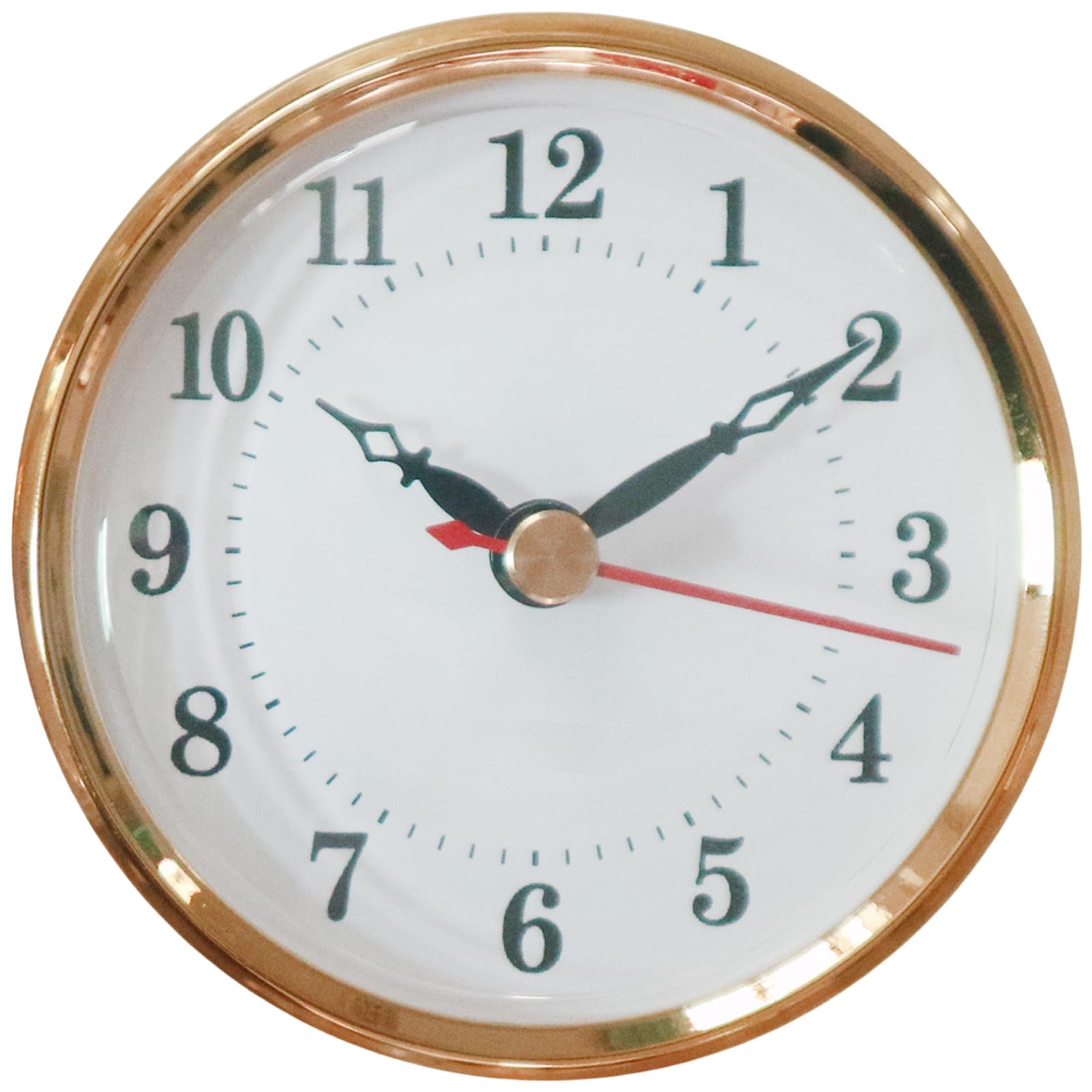 Mekalero Round Clock Small Insert Roman/Arabic Numerals Gold/Silver Trim for Craft and Replacement Clocks 70mm 80mm 90mm Insert