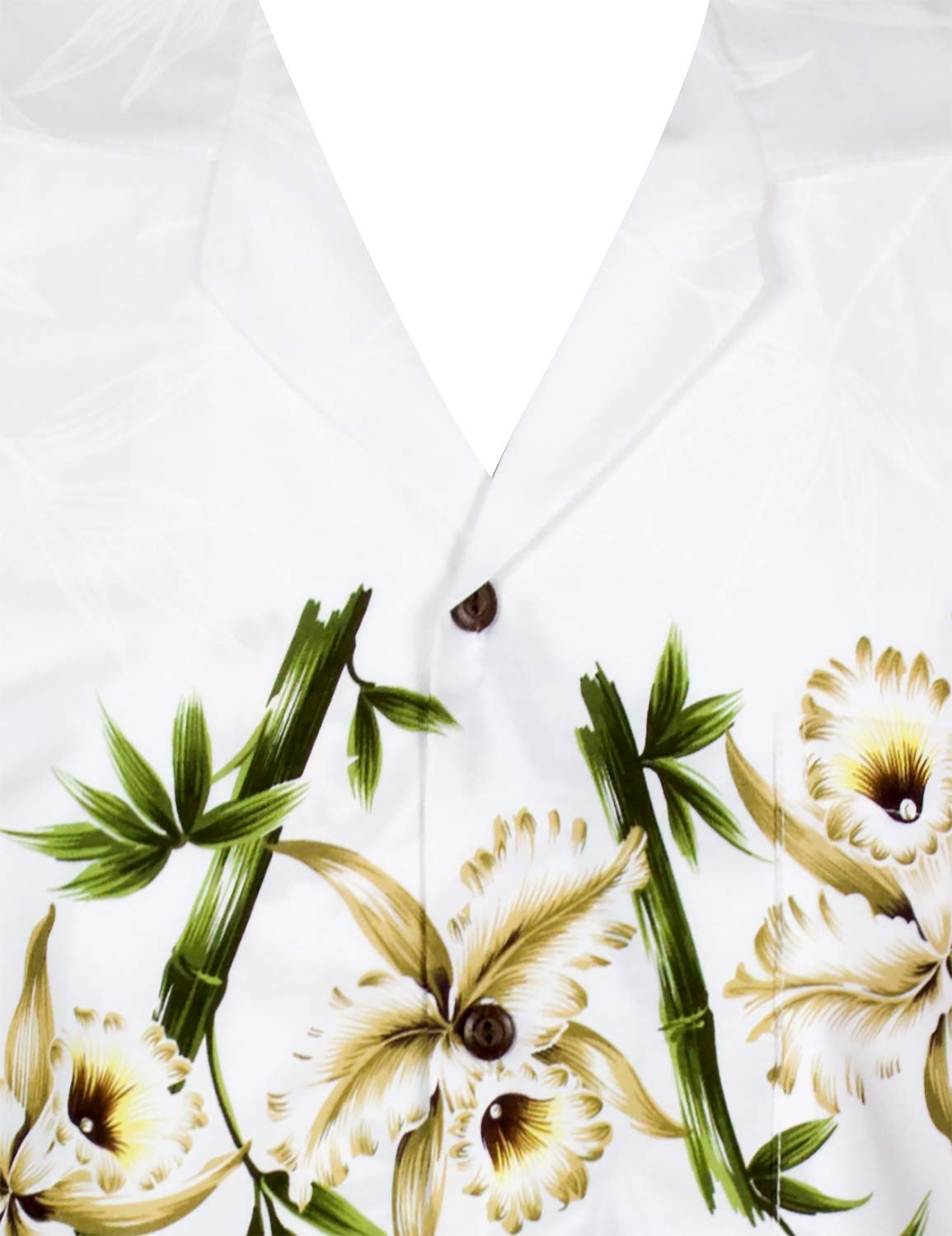 KY's Camicia hawaiana originale | uomo | S - 4XL | manica corta | tasca frontale | stampa hawaiana | foglie di ibisco di bambù