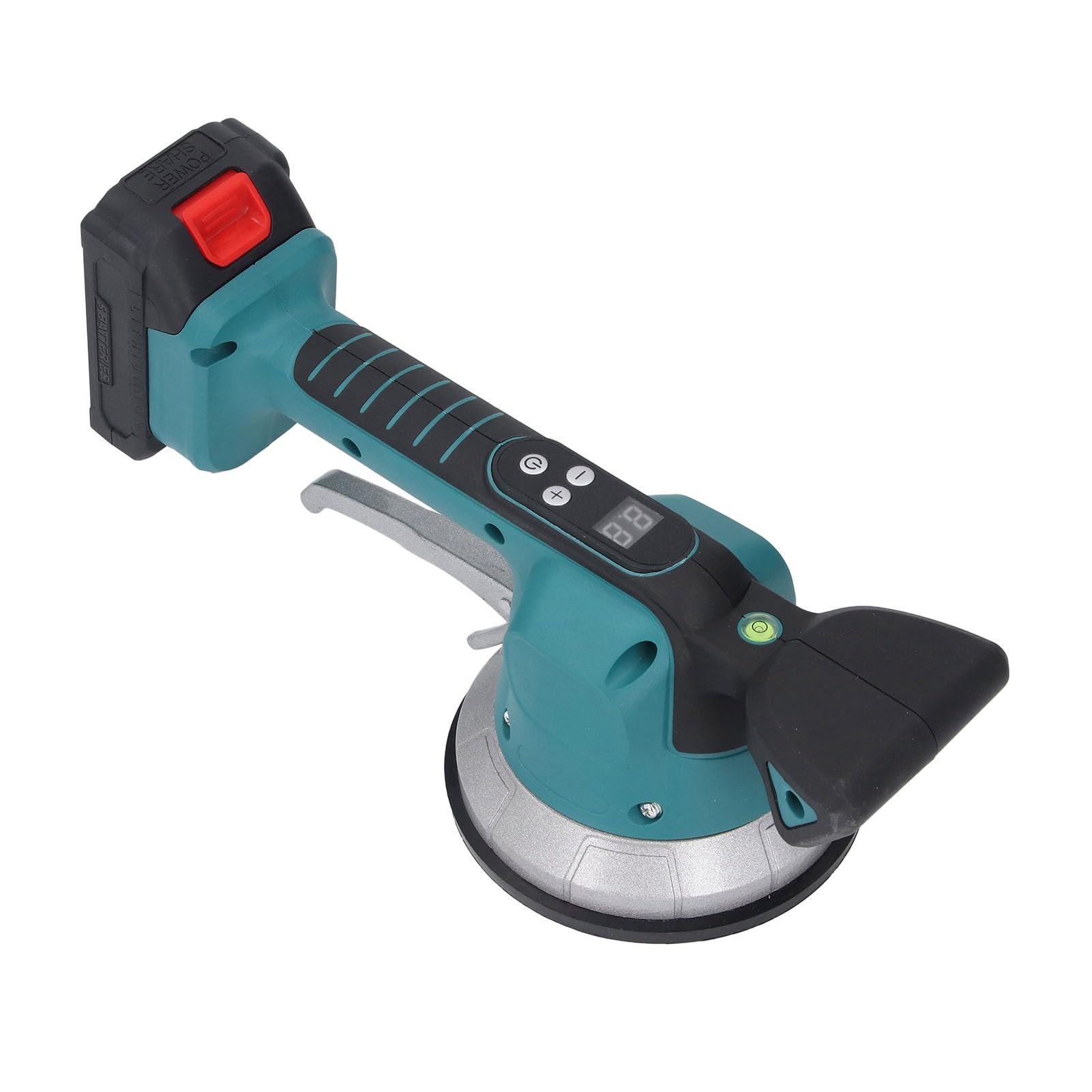 Dispositivos de Vibración de Azulejos, Máquina de Tiler, Vibrador de Baldosas con 10 Engranajes Velocidad Ajustable, Taza de Succión, Pantalla Digital LCD