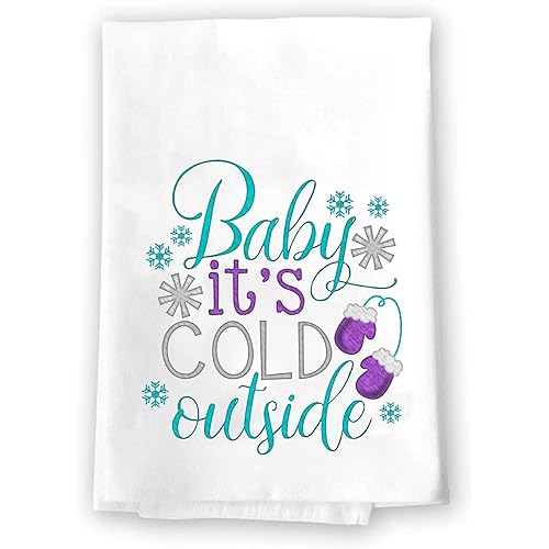 Christmas Decor Decorative Kitchen and Bath Hand Towels It's To A Lot Winter Novelty White Towel Home Holiday Decorations Gift Present (Baby