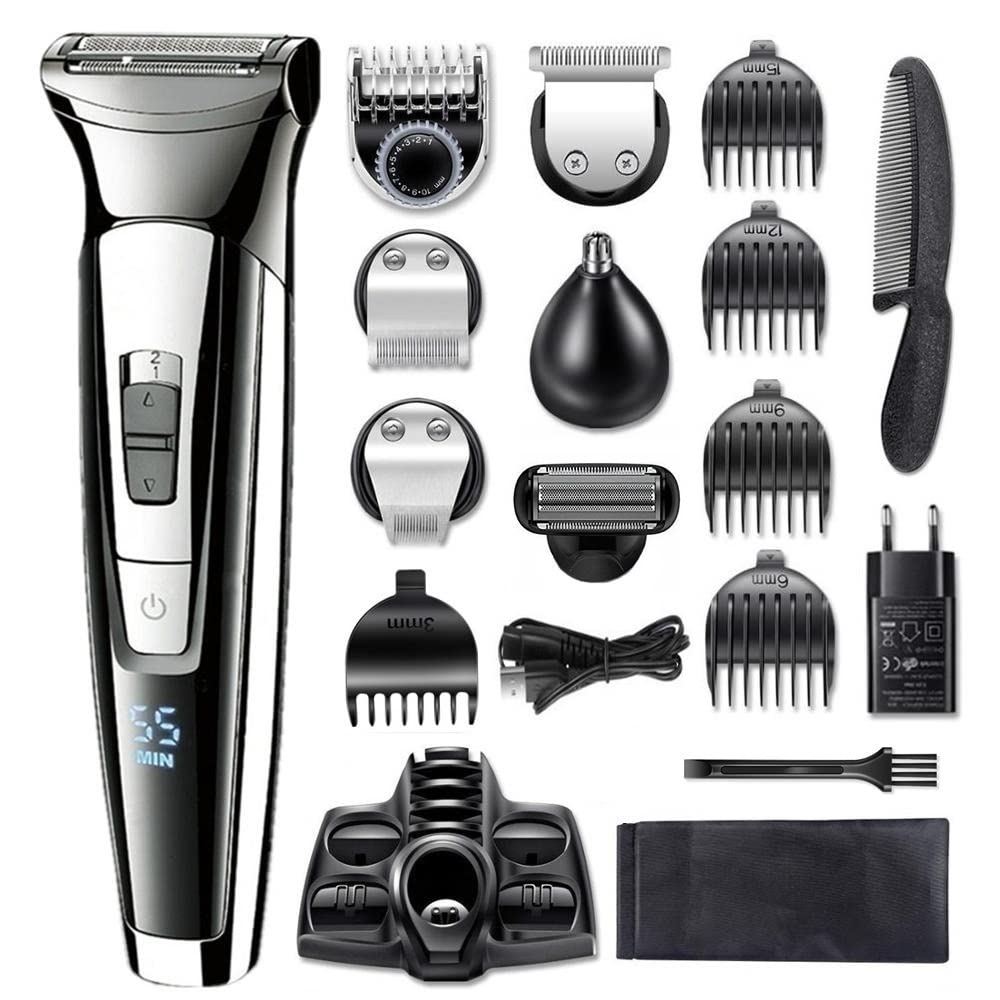 IOCCIOBB Barber Scissors Hair Clippers for Men Facial Body Grooming kit Electric Shaver Beard Trimmer for Rechargeable Shaving