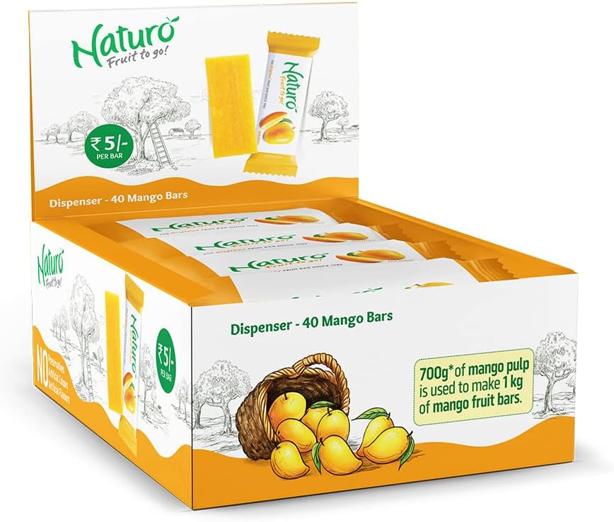 Naturo (Mango Fruit Bar Box Dispenser - 40 Bars (aam papad))