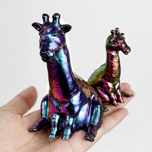 Miniatura 3 de RESINWORLD Juego de 3 tamaños 3D molde de jirafa, molde flexible de silicona para resina, yeso, arcilla, vela