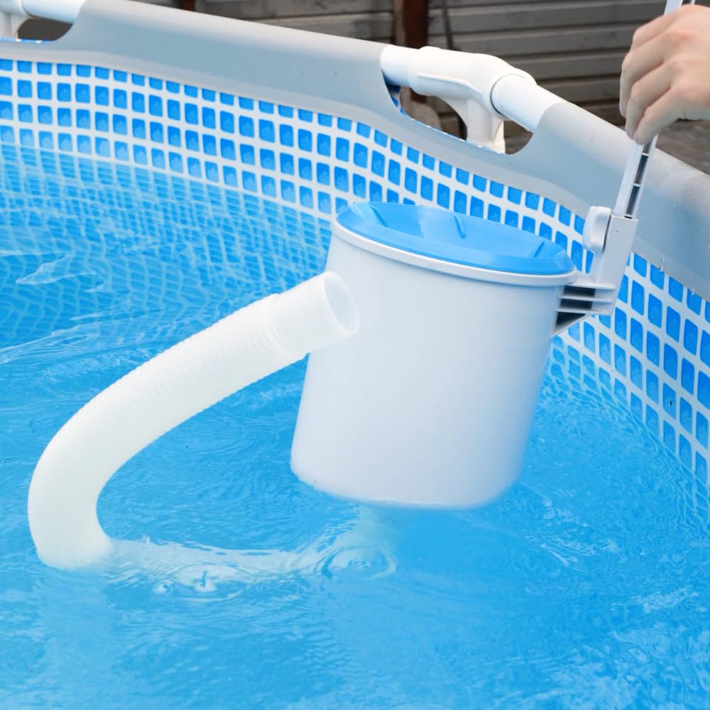 acquaverde | Tubo per Piscina con Manicotti, Galleggiante, Flessibile e Sezionabile, Ideale per Pulizia, Aspirazione, Skimmer e Pompe Filtranti - Bianco (12 metri, ø 38 mm)
