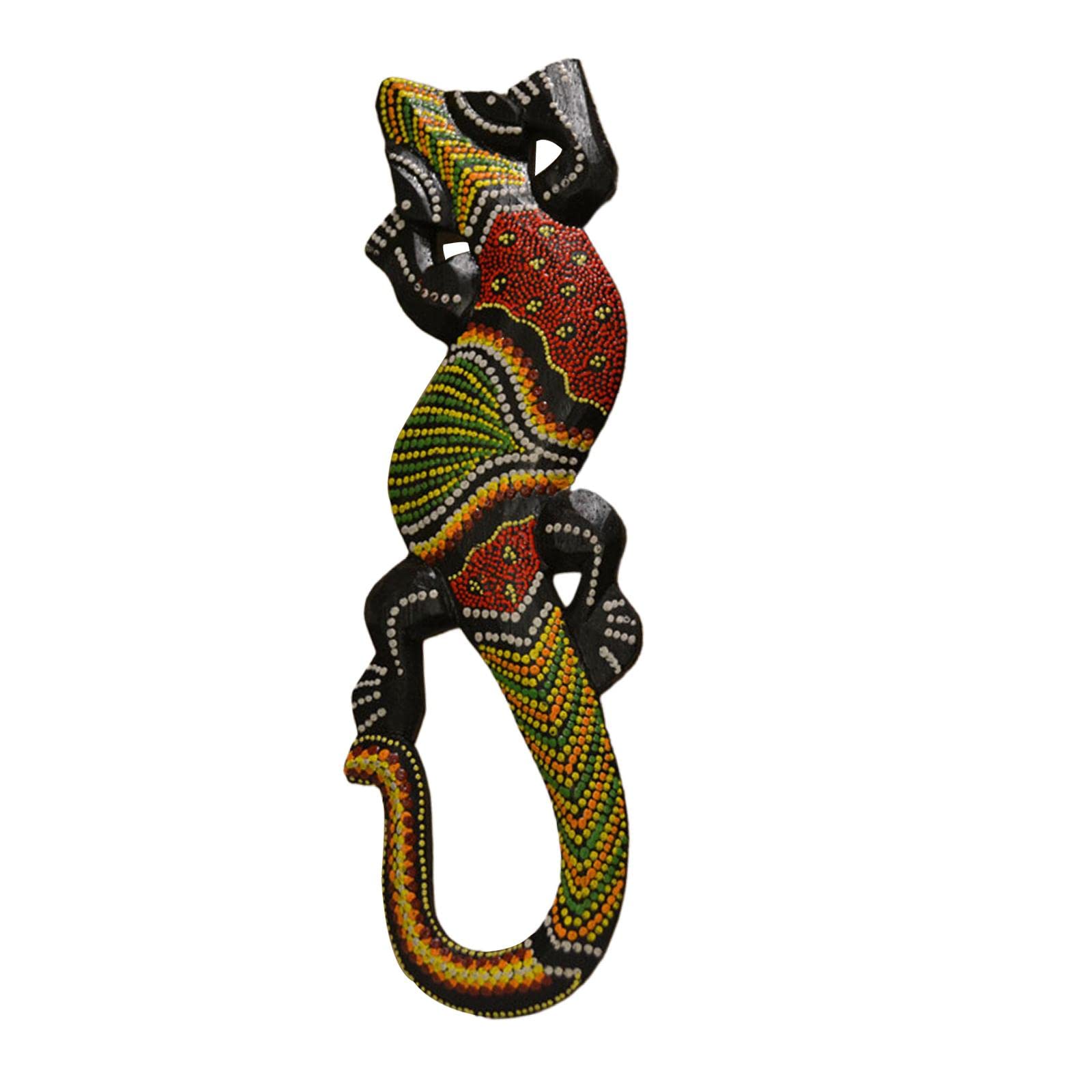 Multicolor Gecko Lizard Sculpture Creative Wall Decor Indoor Outdoor 30CM