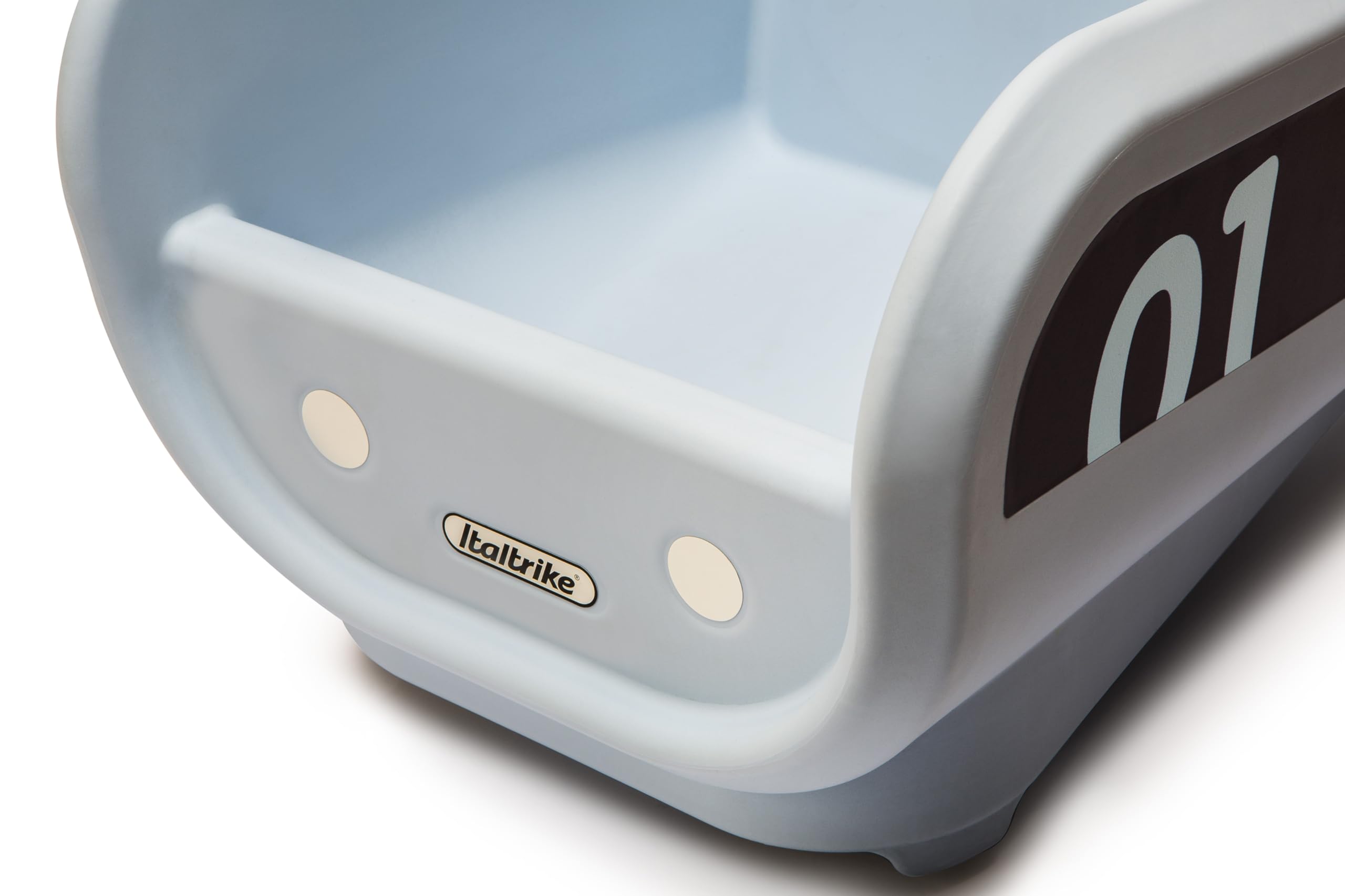 Italtrike Italo – Carro primeros pasos – Diseño sinuoso, ruedas silenciosas, seguro para interiores y exteriores – Desarrollo de la motricidad, coordinación y gestión de espacios, 2 – 6 años (azul)