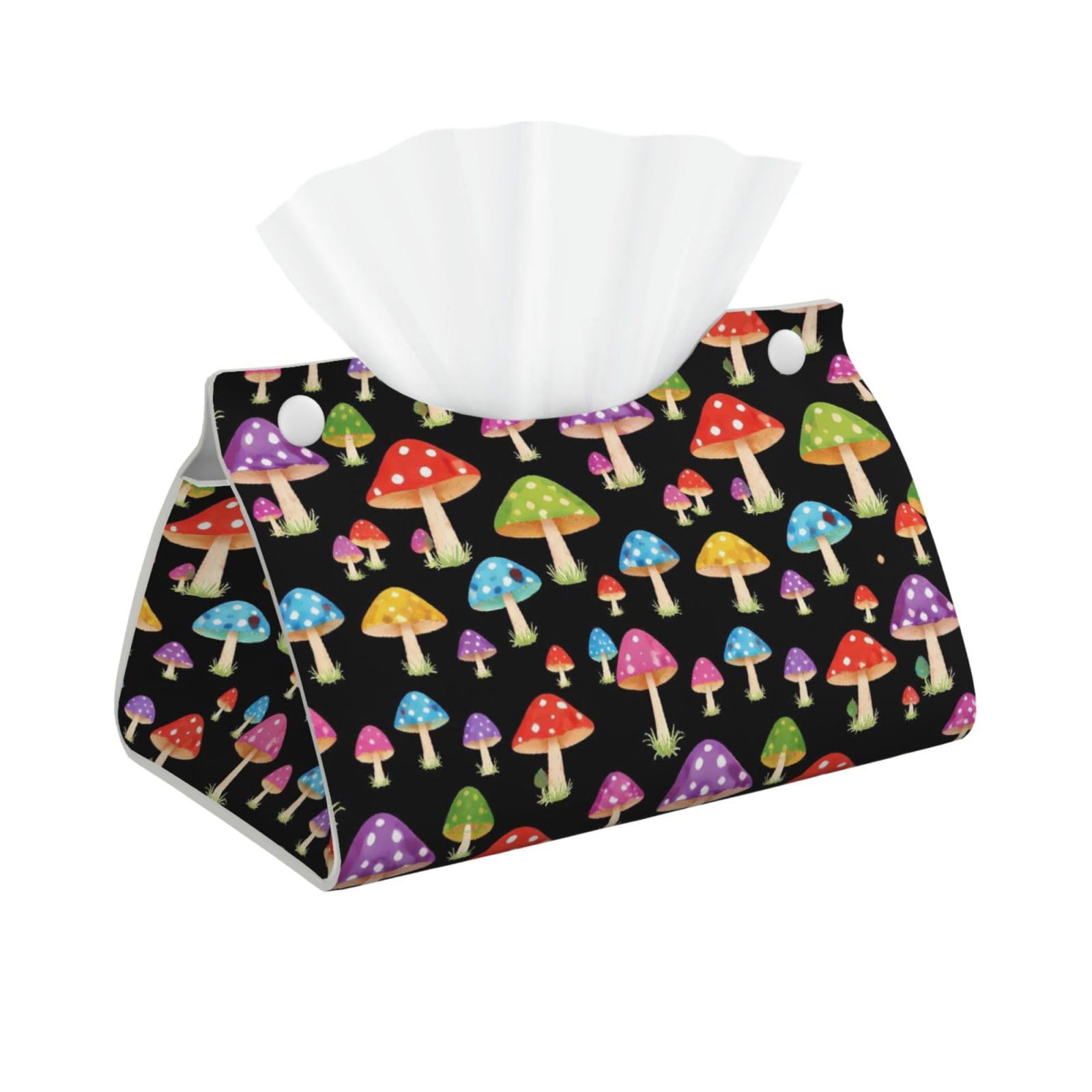 Colorful Mushroom Long Tissue Box Cover Holder Home Decor Aesthetic 7.87'' x 5.12'' x 0.98''