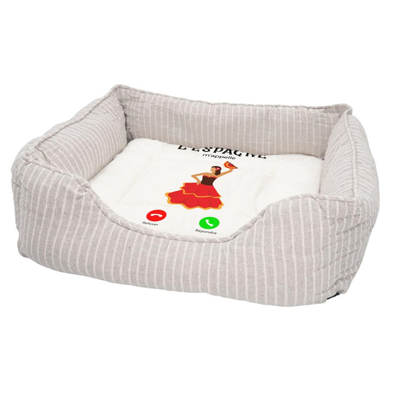 Panier pour chien rembourré anti-stress avec housse amovible