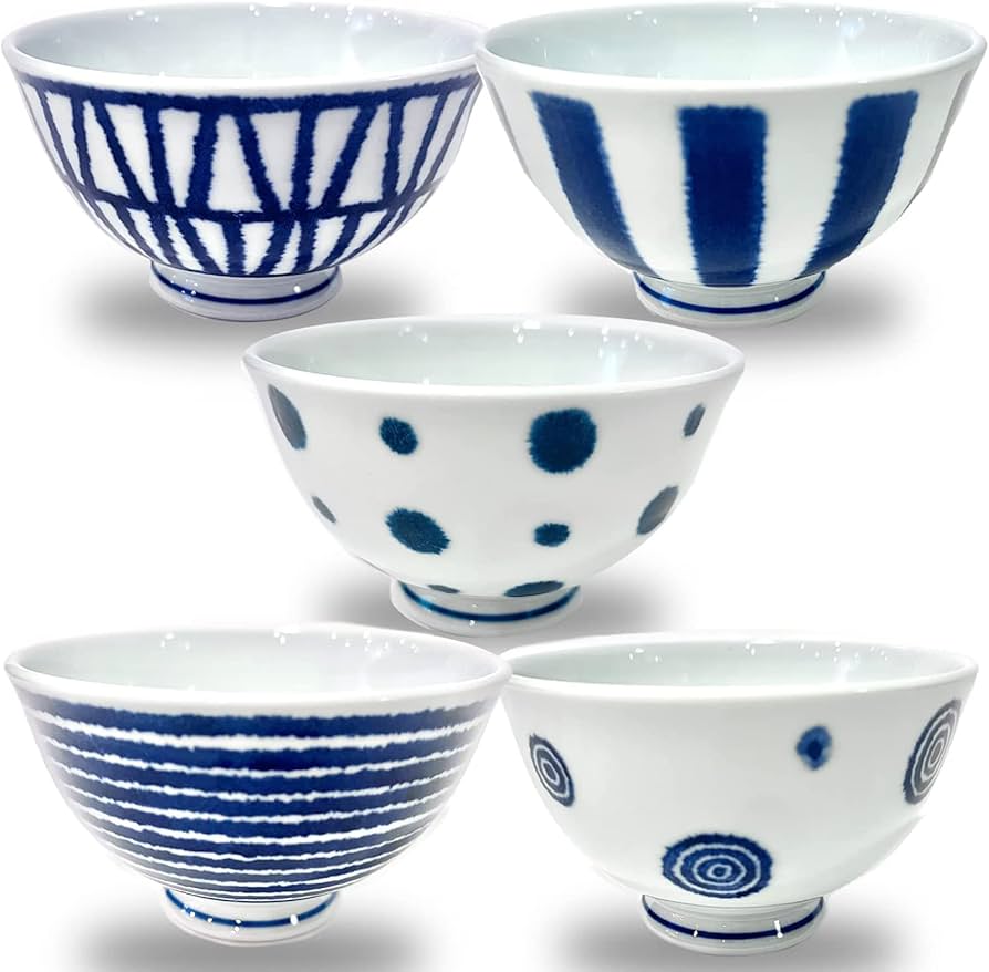 Amazon.com | Rice Bowl Japanese Rice Bowls (5 bowls set