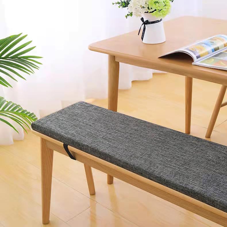 Miniatura 5 de Cojines de banco de jardín de 2.0 in para exteriores, 2 3 plazas, cojín de banco de jardín y patio, almohadillas rectangulares para interiores y