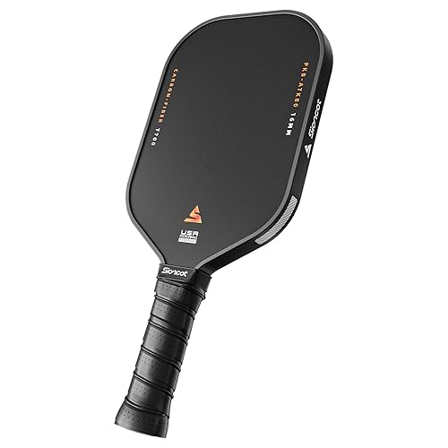 Thermoformed Carbon Fiber Pickleball Paddle - Textured Grip, Larger Sweet