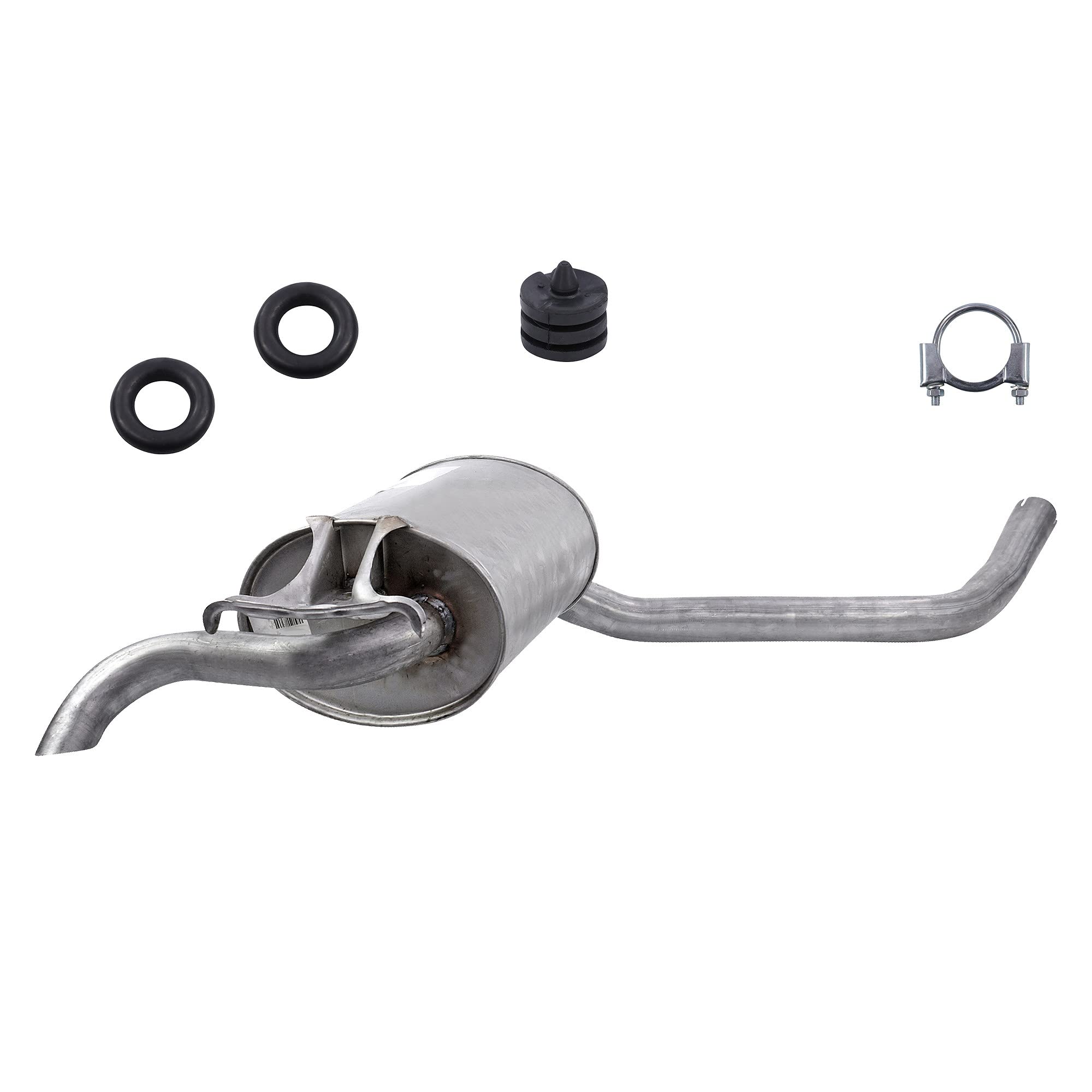 BESTPRICE Set di silenziatori di scarico 1x Silenziatore posteriore, con materiale di montaggio Compatibile con MERCEDES-BENZ 190 (W201)