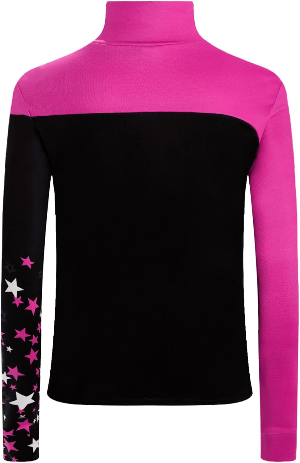 Kids Girls Warm Fleece Figure Skating Sweatshirts Zip Up Practice Training Ice Skating Outwear Tops