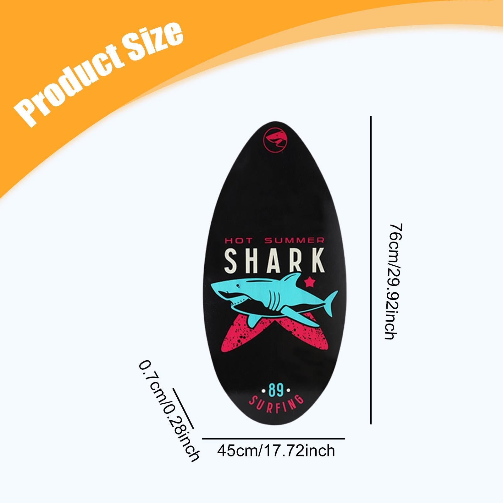 Fenteer Tabla de Skim de Madera Surf Pequeña Juguete Acuático Brillante Playa Niños Principiantes