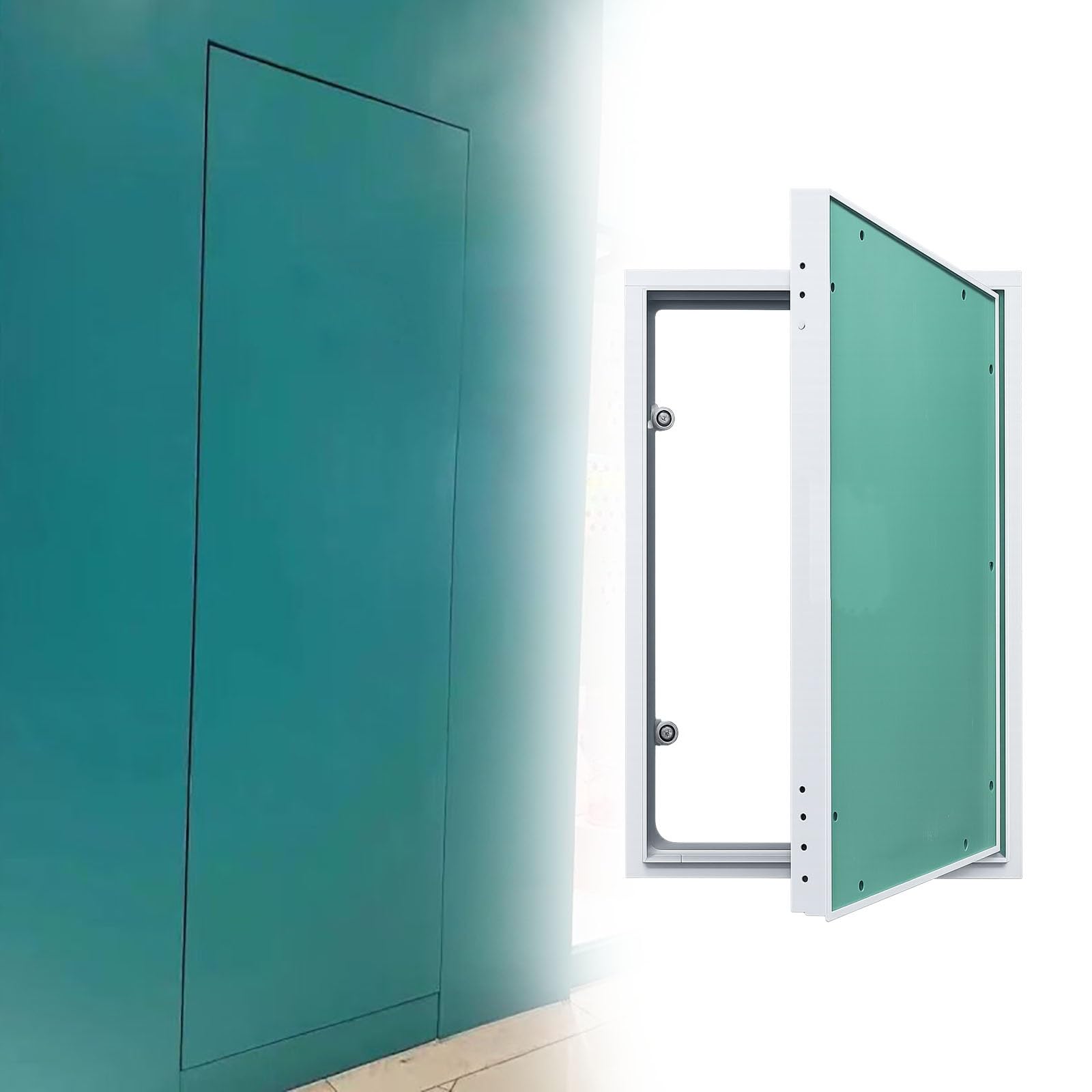 Bouches d'incendie accessibles via ce panneau de porte d'accès mural