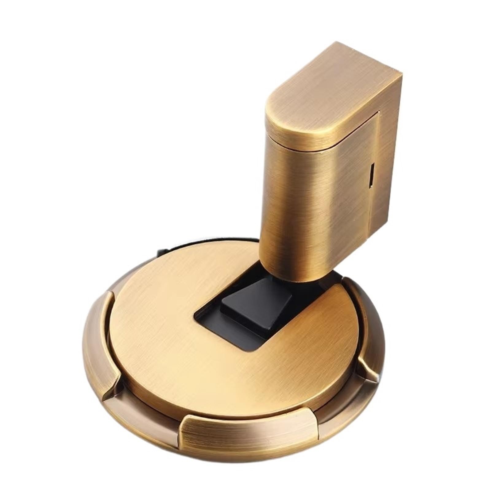 1pcs Heavy Duty No Drill Door Stopper Magnetic Windproof Punch-Free Mechanical Silent Floor Door Stop(B)
