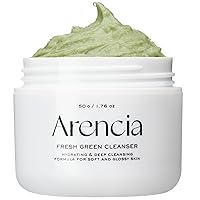 Vista 1 de ARENCIA Korean Rice Mochi Limpiador facial y exfoliante diario, hidratante, iluminador y limpieza profunda, todo tipo de piel, vegano, orgánico