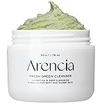 ARENCIA Korean Rice Mochi Face Cleanser & Daily Scrub - Moisturizing, Brightening & Deep-Cleansing - All Skin Types, Vegan, Organic - with Rice Powder, Rice Water & Green Tea (1.76oz)