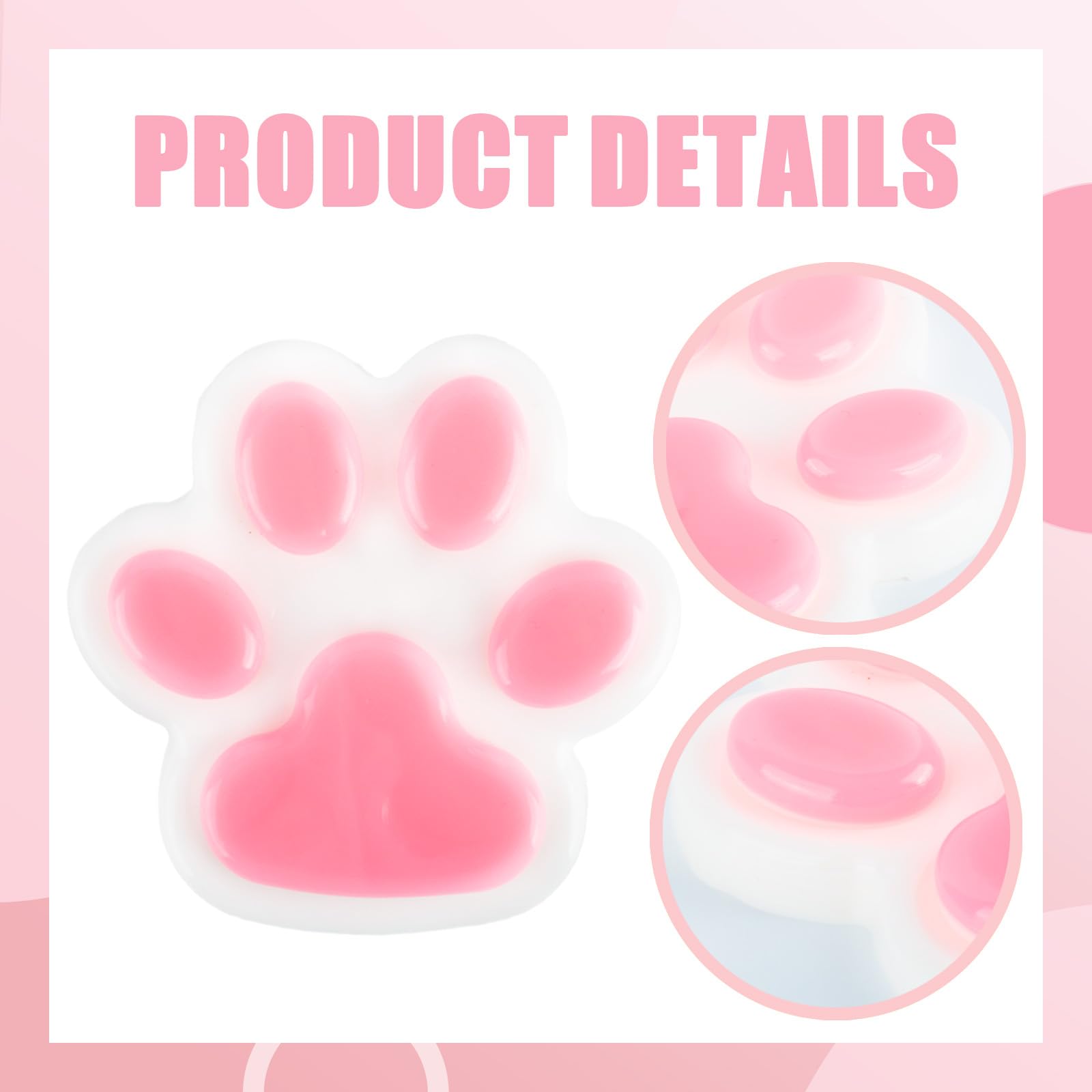 AYNKH 1 PCS FuFu Cat's Paw Squishy, Super Big Cat's Paw Squishy Toy, Reduce Stress,Taba Squishies,Improve Concentration, Kids - Image 3