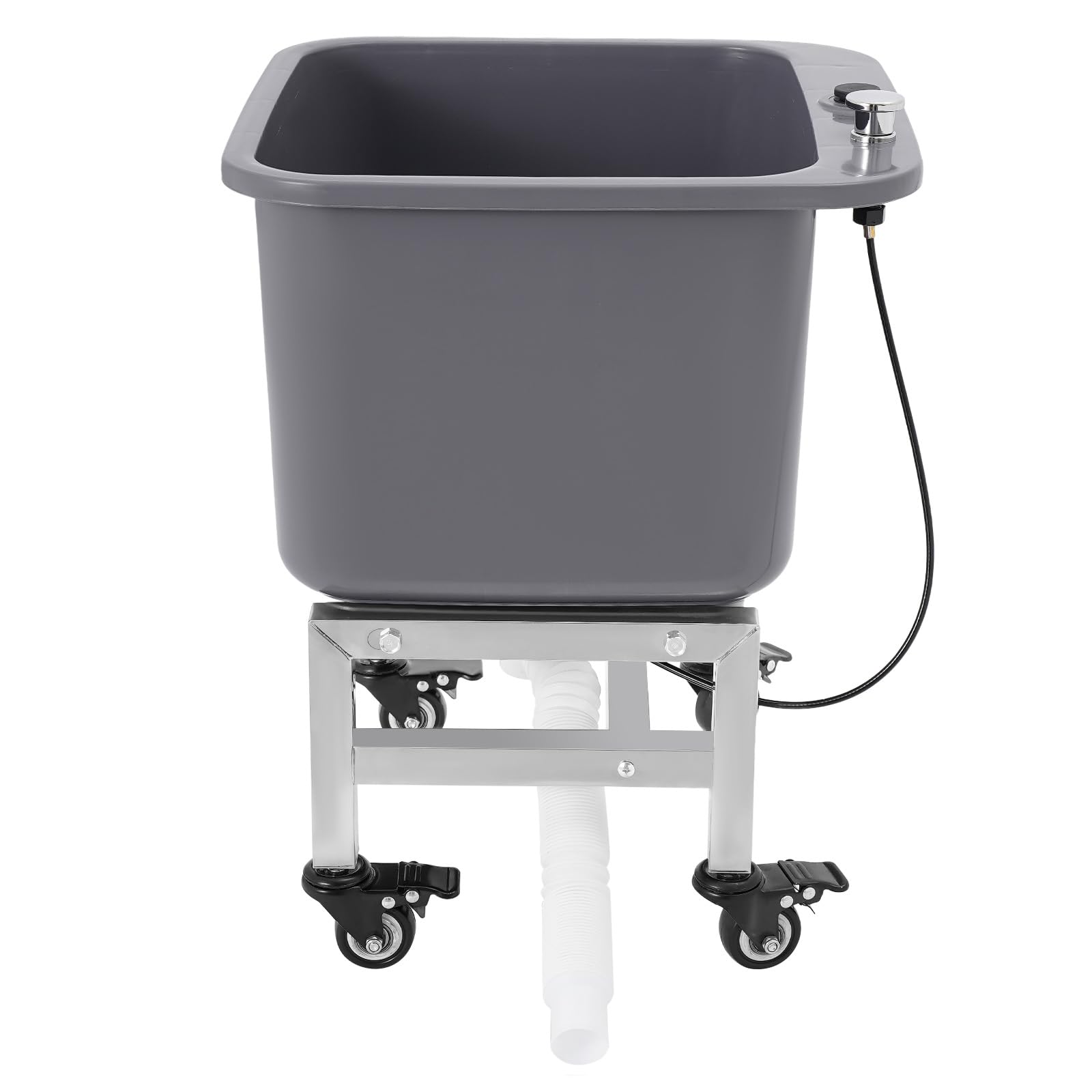 HeavyDu Utili - Fregadero portátil con ruedas, ideal para lavandería, cocina, baño, balcón, 40 x 40 x 50,50 cm, cubo de fregona comercial